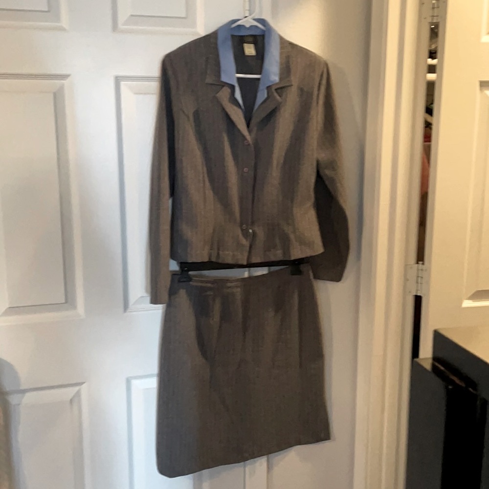 Skirt with suit jacket
